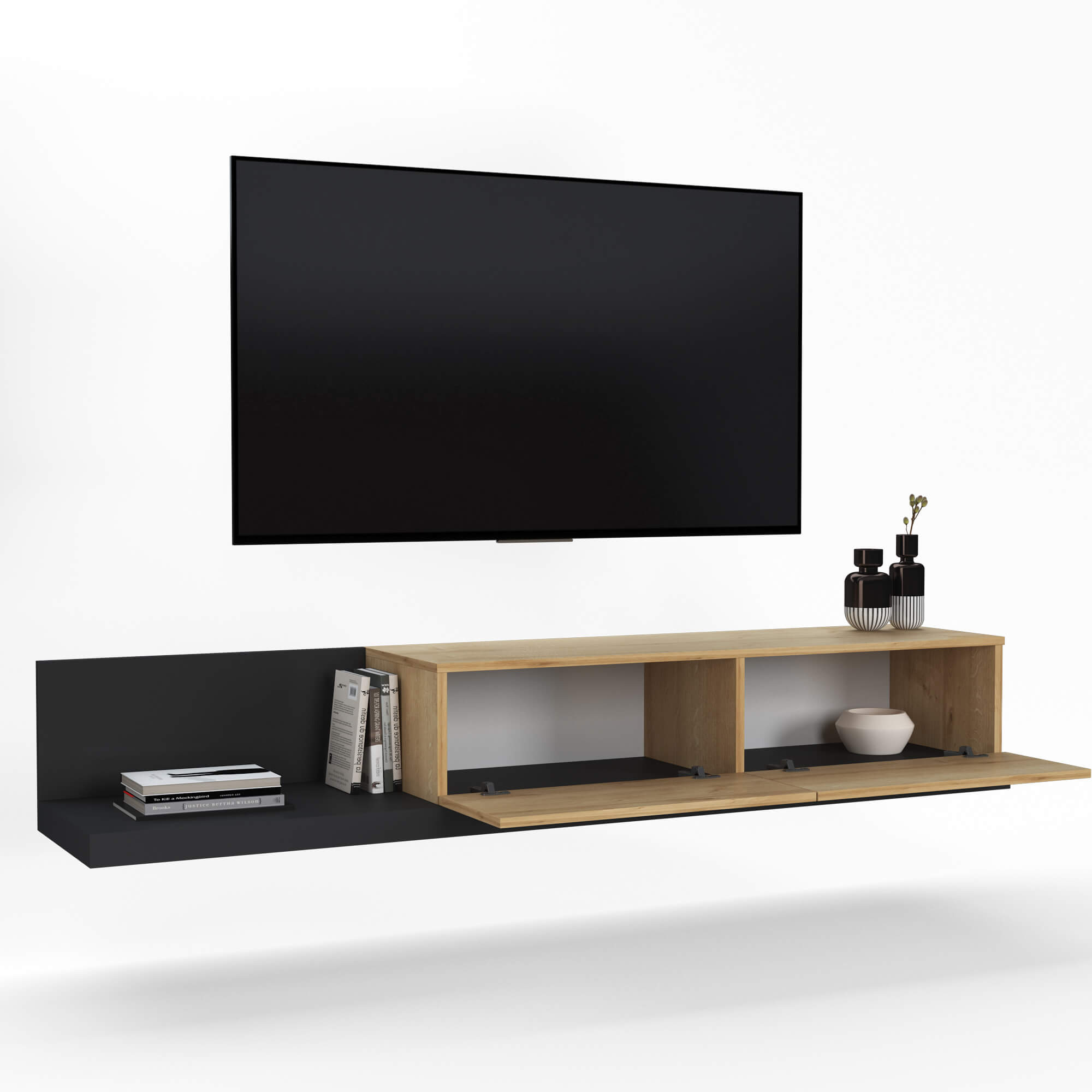 Charlotte- Yaresi 70" 2 Options Floating and Floor Media Console - Image 7
