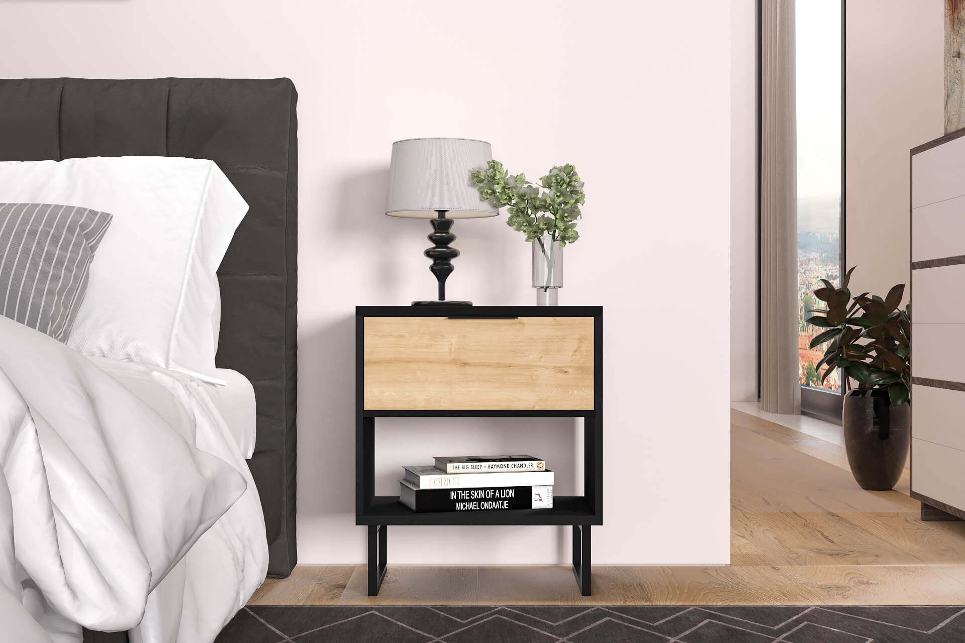 Bone 16" Wall Mounted Nightstand or End Table - Image 3