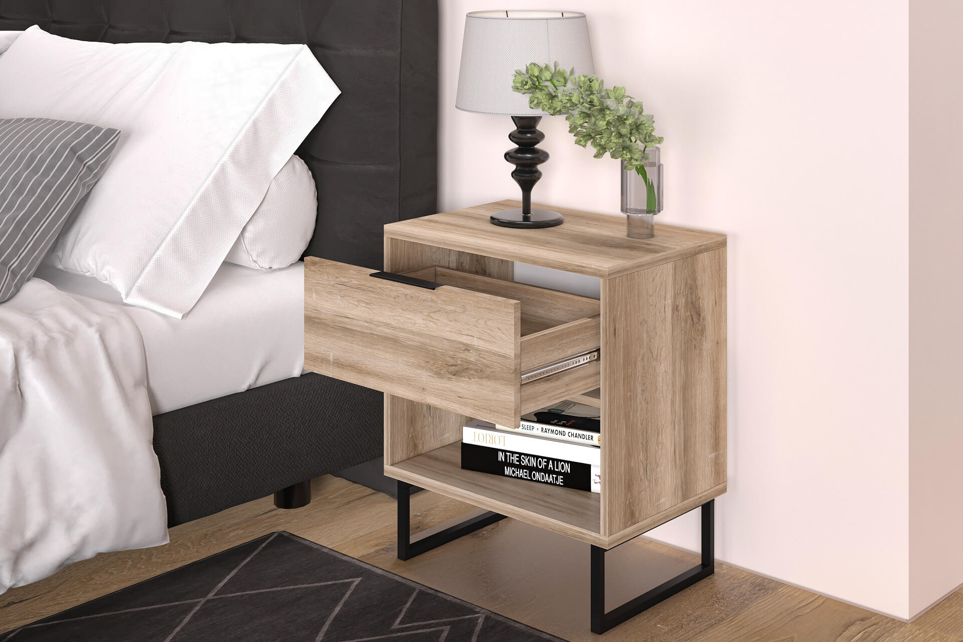 Bone 16" Wall Mounted Nightstand or End Table - Image 7