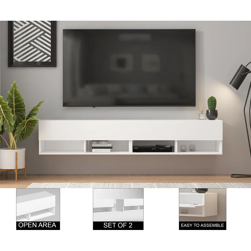 Bhima 72" Floating Entertainment Media Console - Image 4