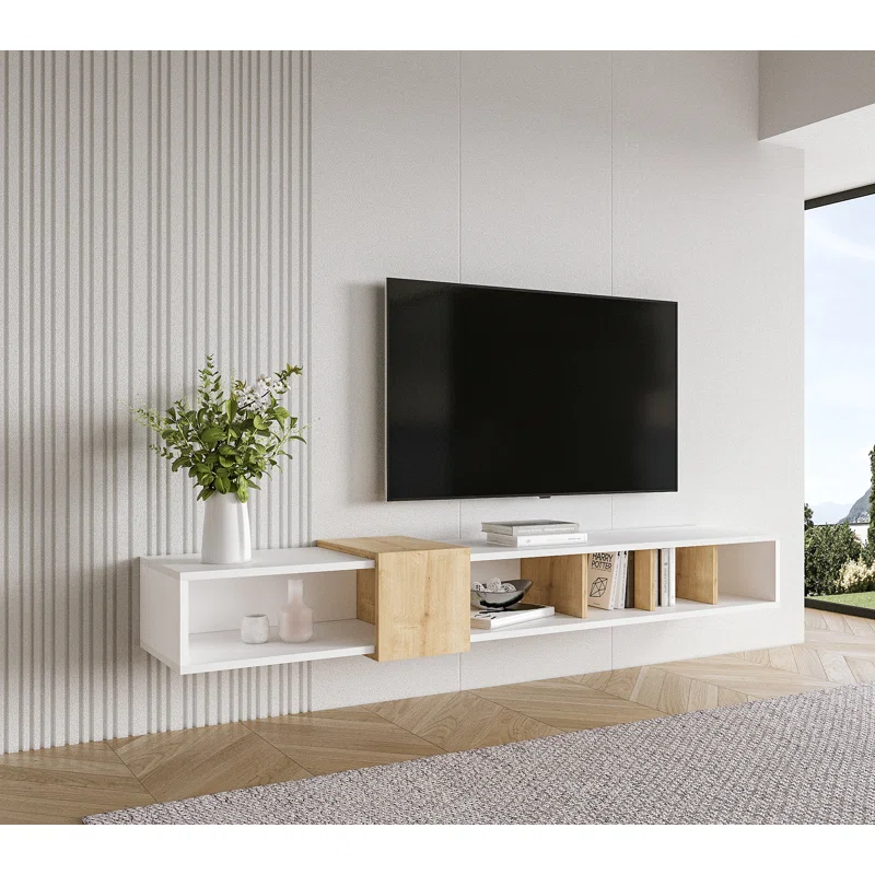 Draylee Belt 71" Wall Mounted Floating Entertainment Media Console - Image 9