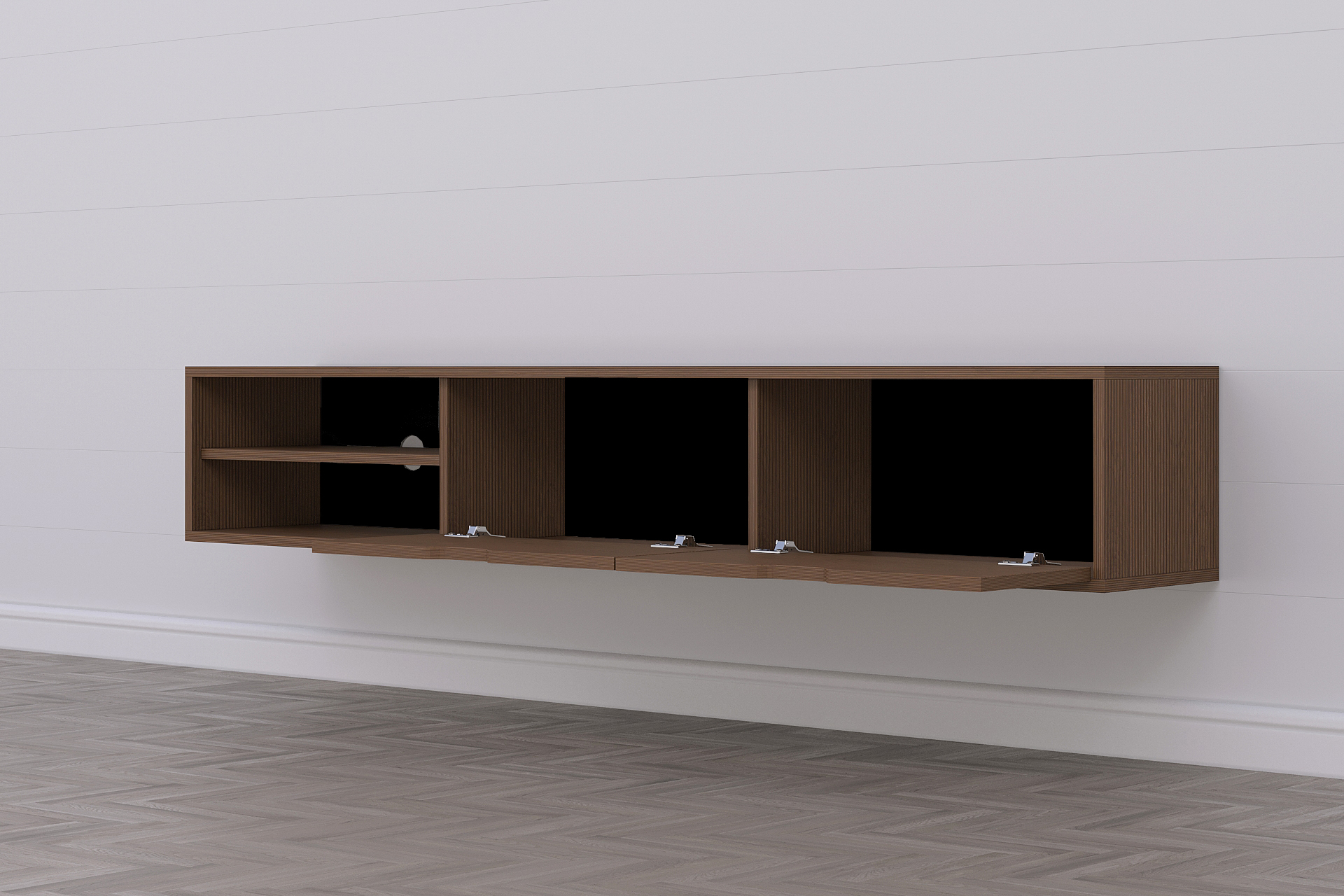 Riga 71" Wall Mounted Floating Entertainment Media Console - Image 10