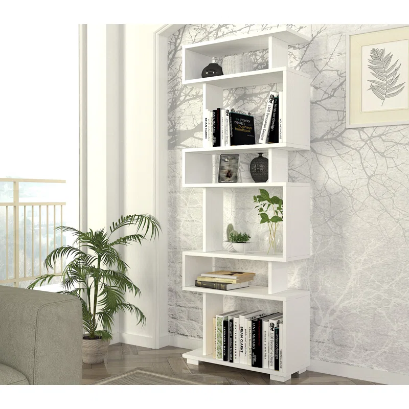 Lucy-Lee Geometric 6-Shelf Wall Library - Image 2