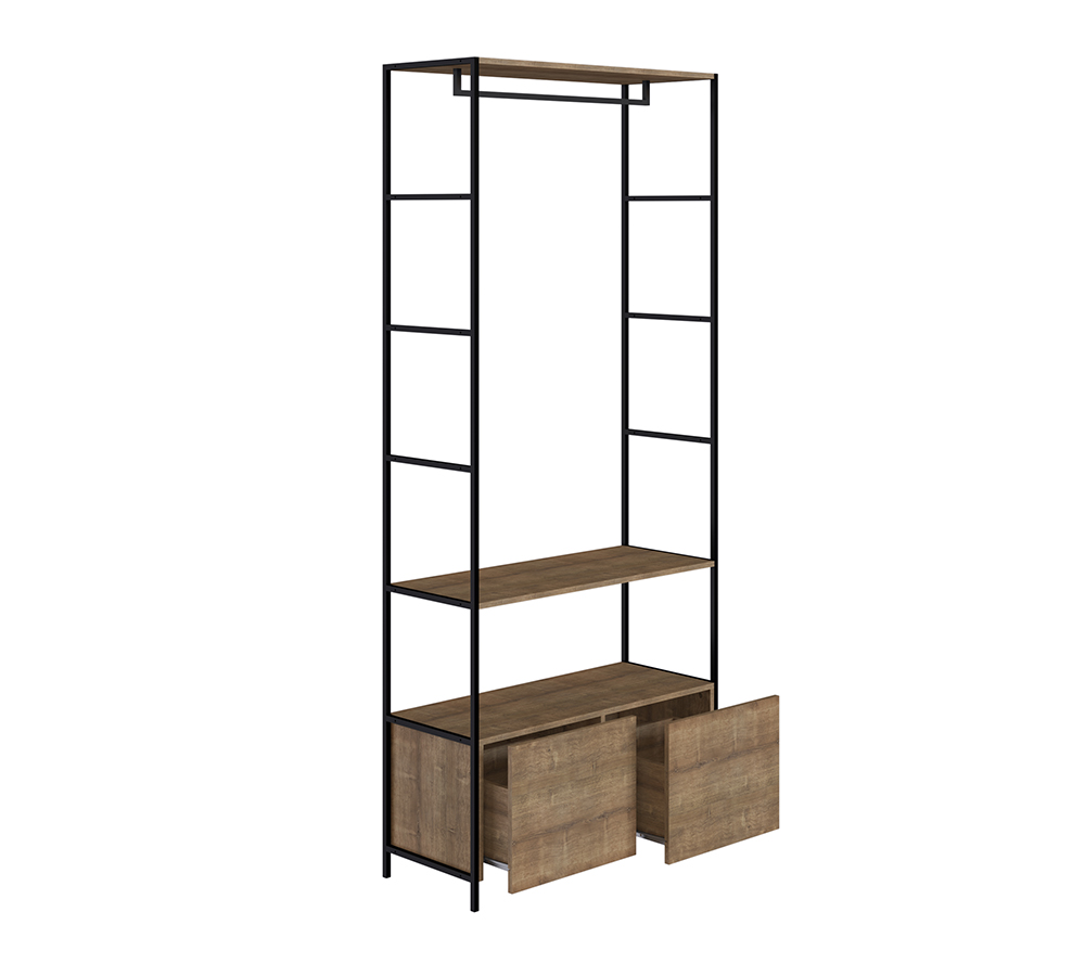 Industrial-Style Free Standing Entryway Coat Hanger - Image 3