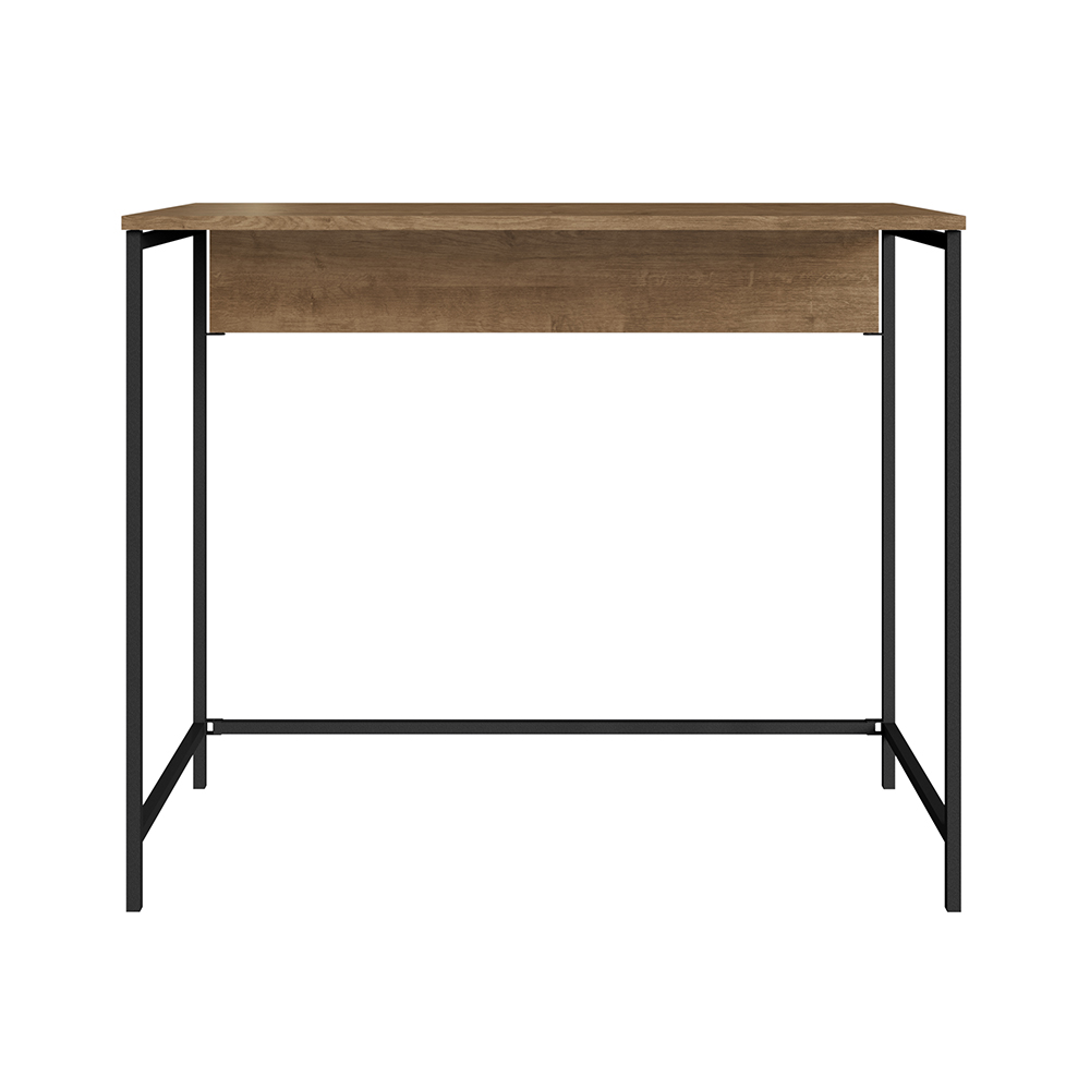 Industrial-style Foldable Desk-Walnut Black Steel Legs - Image 3