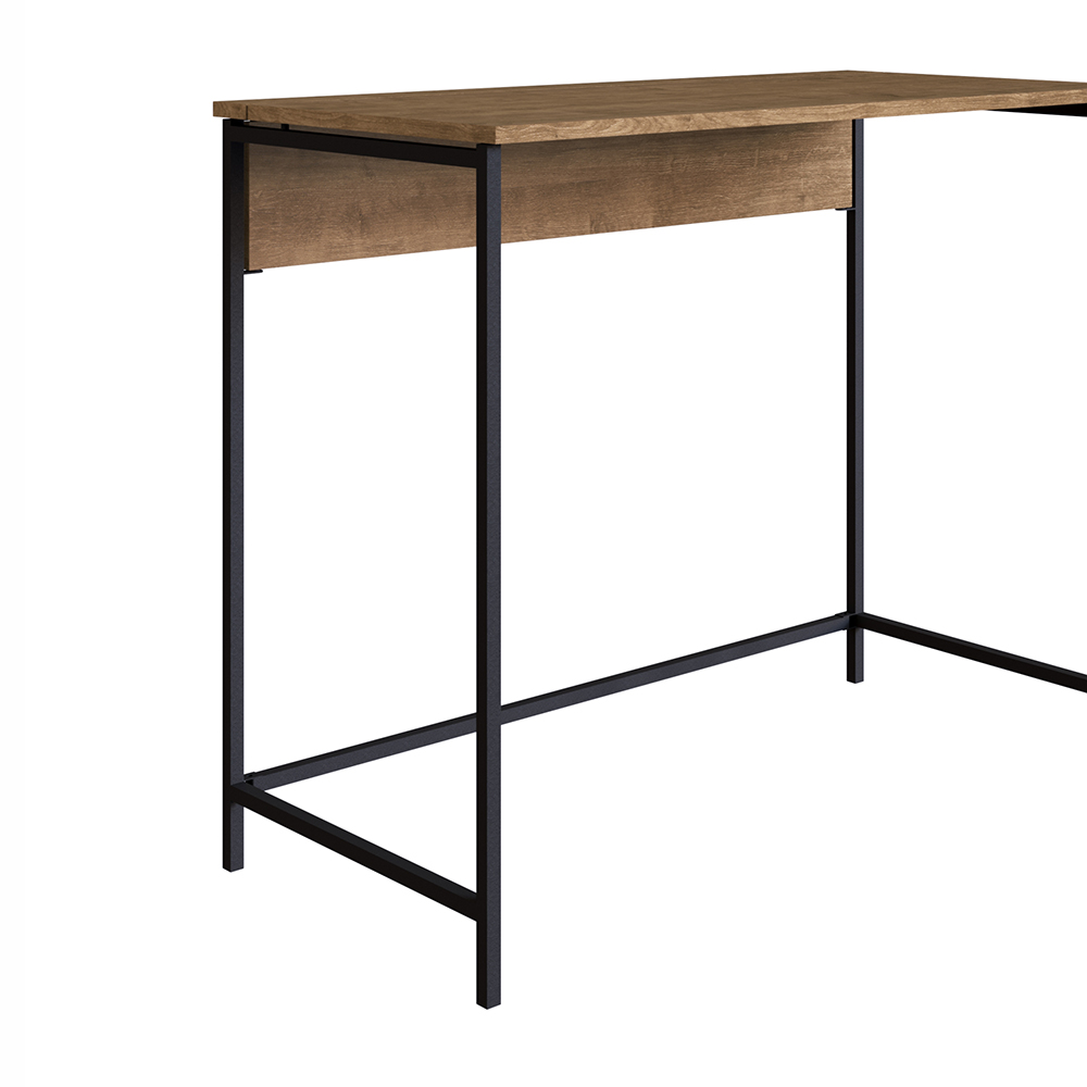 Industrial-style Foldable Desk-Walnut Black Steel Legs - Image 5