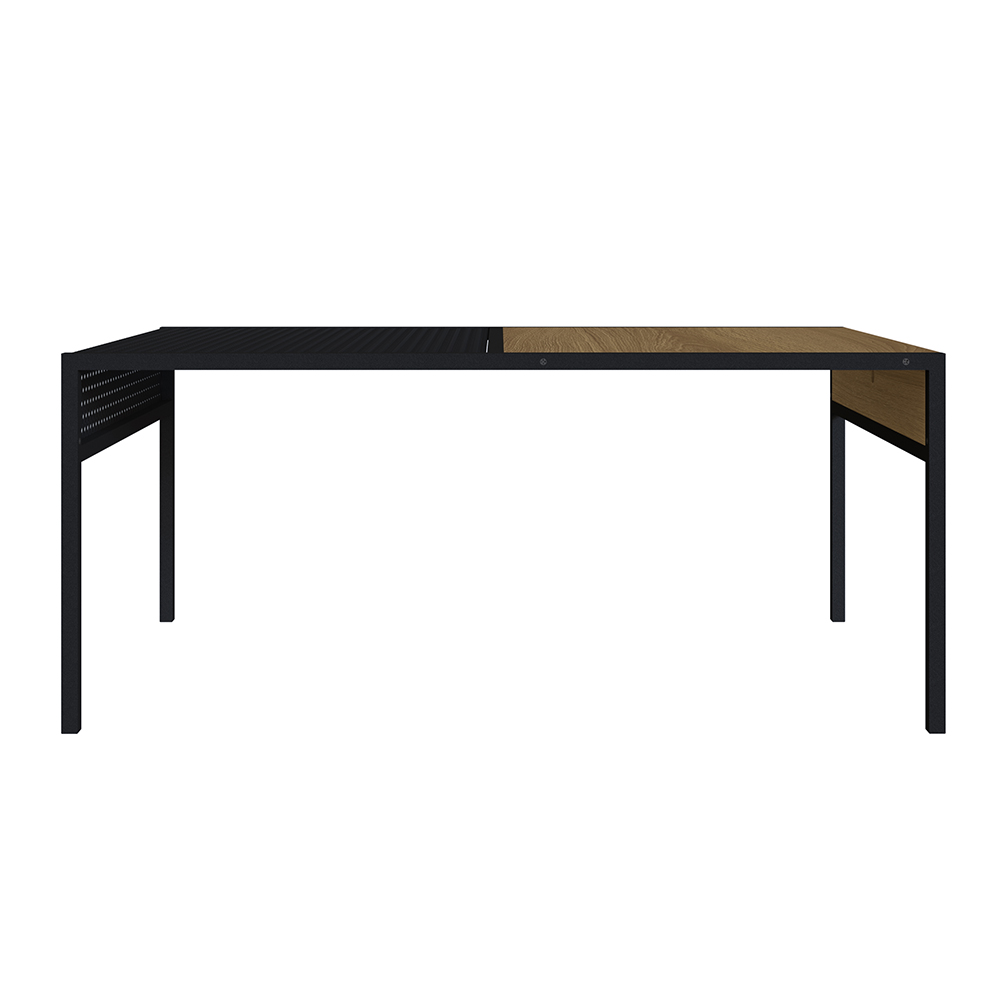York Brown and Black Iron Mesh Accent  Coffee Table - Image 4