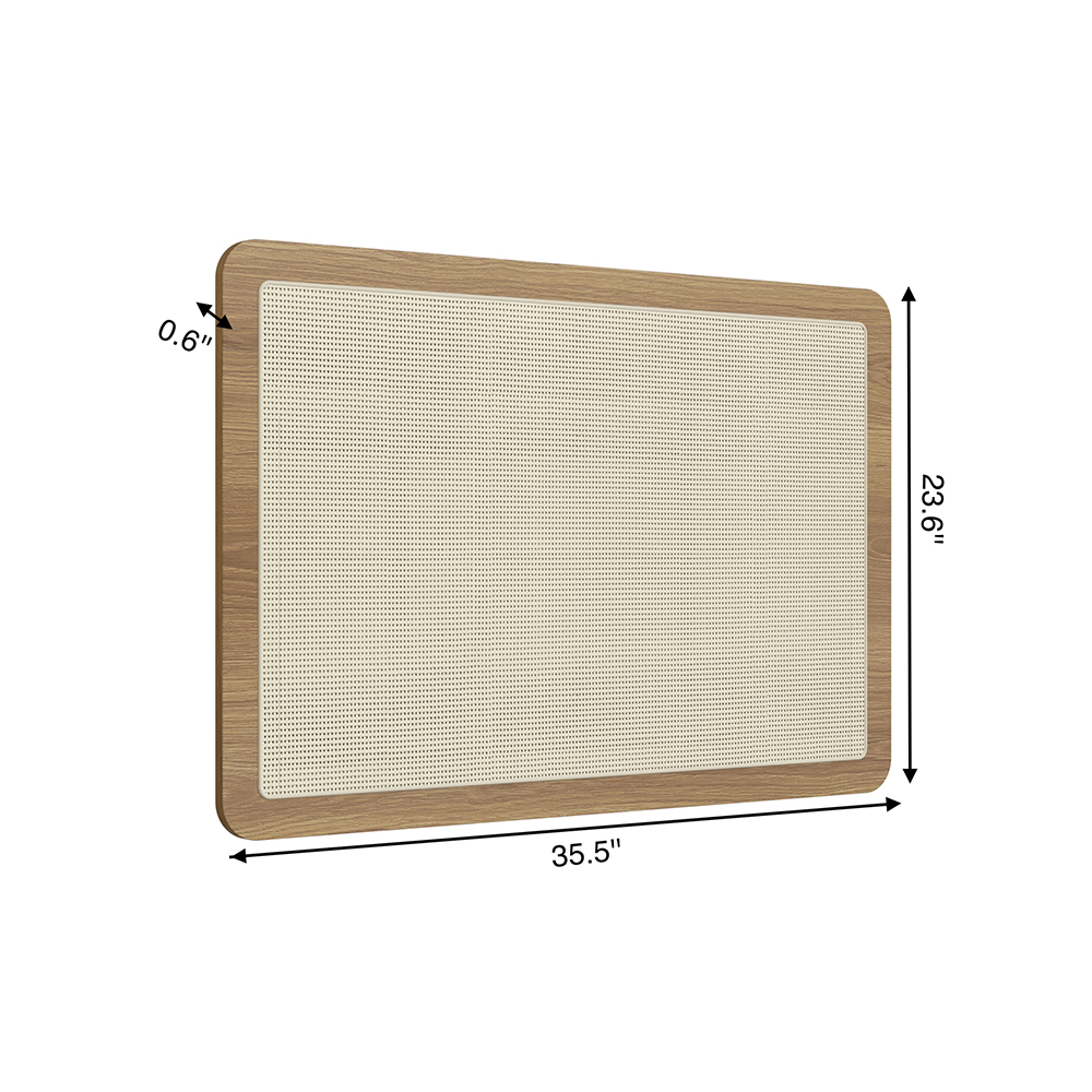Oslo 41.5" Rattan-Wood  Wall Mount Headboard  For Twin-TwinXL Bed - Image 5