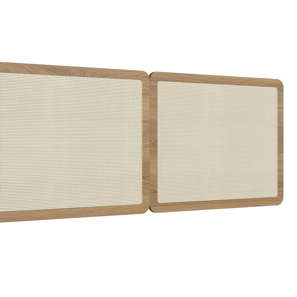 Oslo 79.5" Rattan Wall Mount Headboard  2 Panel for King Bed - Image 3